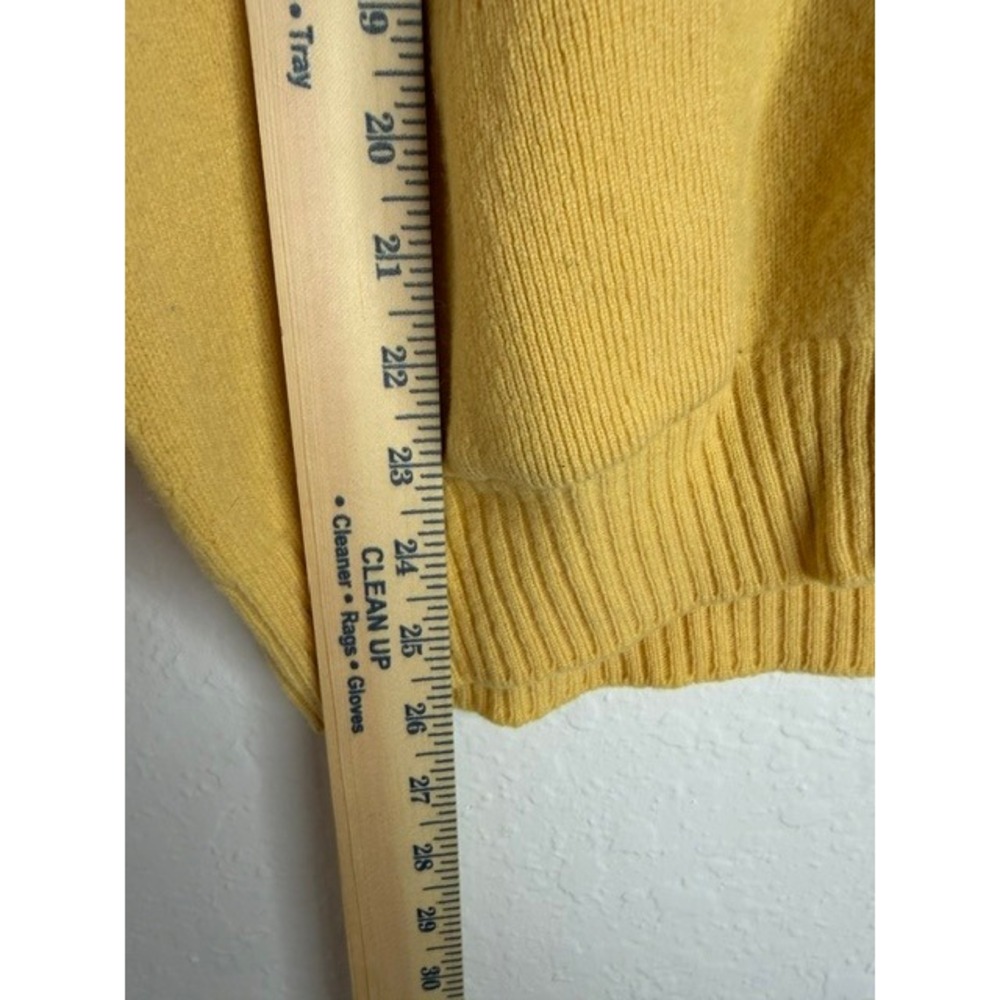James Pringle Scottish Fashions Yellow Pure Lambswool Cardigan Sweater Scotland - Picture 5 of 5